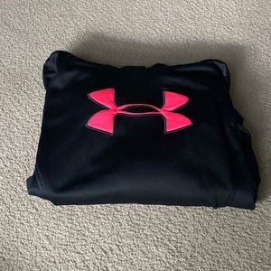 black and pink women’s under armor hoodie